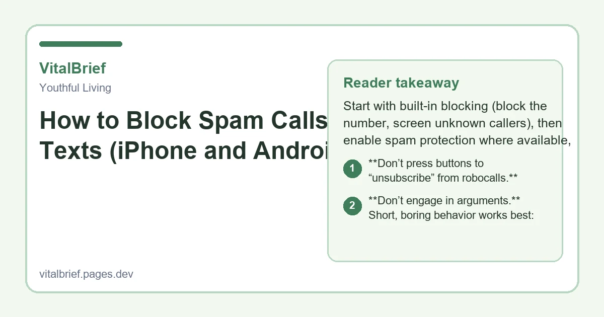 How to Block Spam Calls and Texts (iPhone and Android)