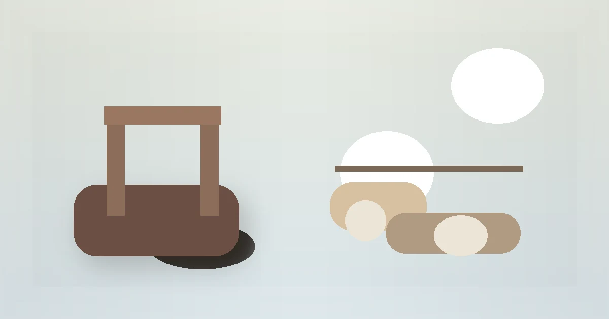 Easy Balance Activities for Older Adults guide visual with a chair, walking shoes, and support surface.