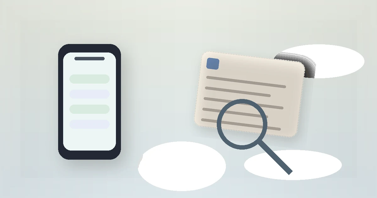 How to Use iPhone Magnifier to Read Small Text guide visual with a phone screen and settings note cards.